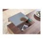 Cube Coffee Table in Walnut with Tinted Mirror Drawer