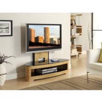 Jual Furnishings Curved Oak Cantilever TV Unit 