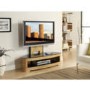 Jual Furnishings Curved Oak Cantilever TV Unit 