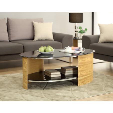 Jual Furnishings Curved Oak Coffee Table 