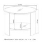 Jual Furnishings Curve Round Lamp Table in Oak and Black Glass