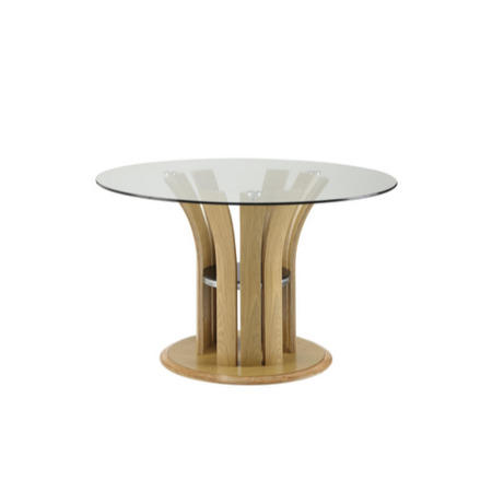 Jual Furnishings Curve Dining Set in Oak with Sideboard