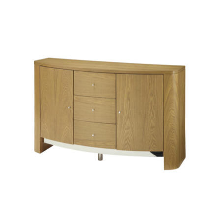 Jual Furnishings Curve Dining Set in Oak with Sideboard