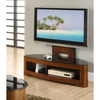 Jual Furnishings Curve Walnut & Glass Cantilever 