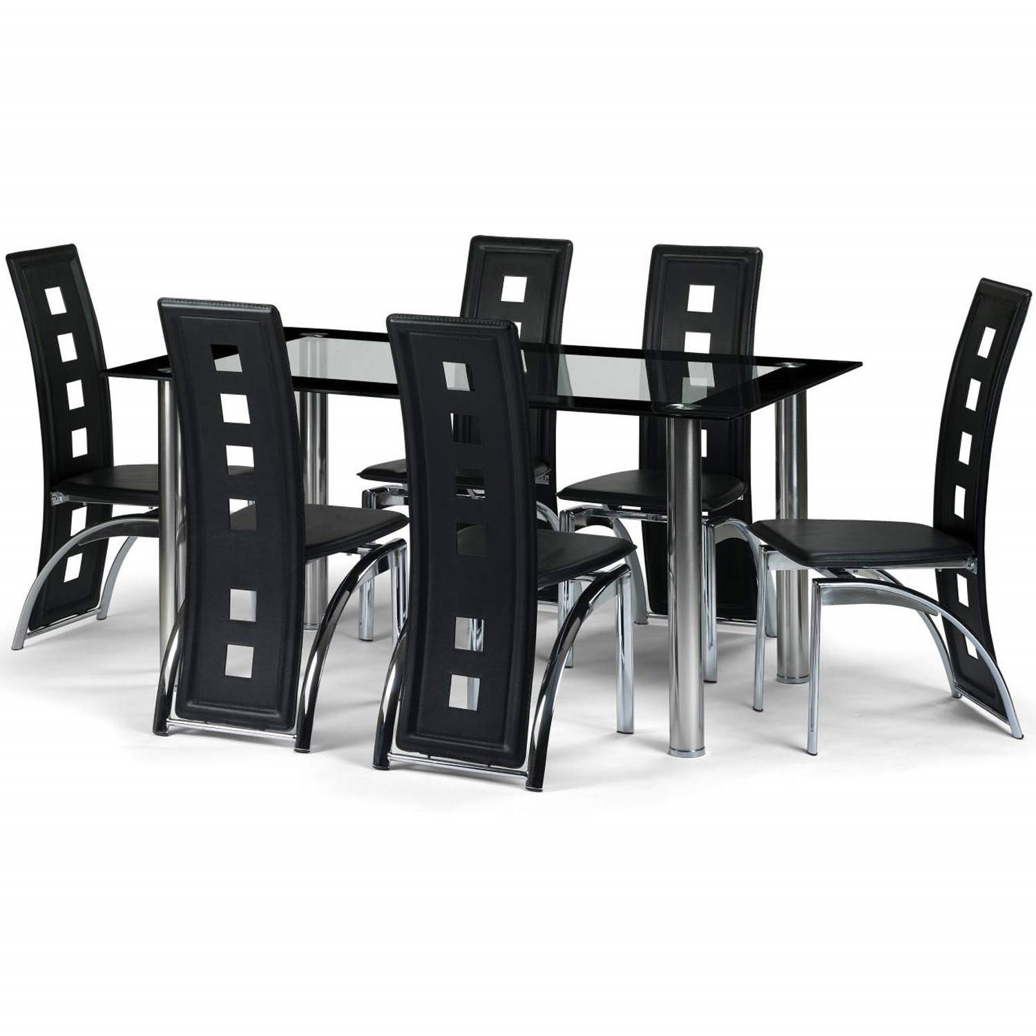 Julian Bowen Brescia Glass Dining Table Furniture123