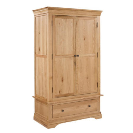 LPD Worthing Oak 2 Door Wardrobe with Drawer