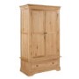 LPD Worthing Oak 2 Door Wardrobe with Drawer
