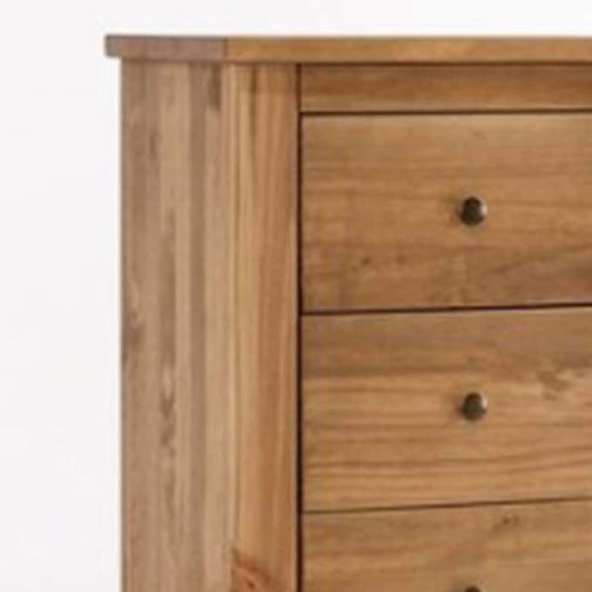 Solid Pine Tallboy Chest of Drawers - Havana - LPD