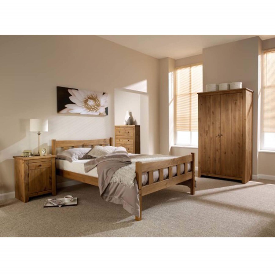 GRADE A2 - LPD Havana Pine 2 Door Wardrobe