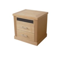 LPD Mayfair Oak 2 Drawer Bedside Cabinet