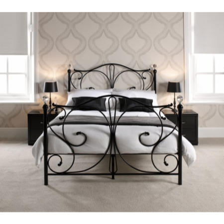 LPD Florence Bed Frame in Black - kingsize