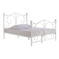 LPD Florence Kingsize Metal Bed Frame in White