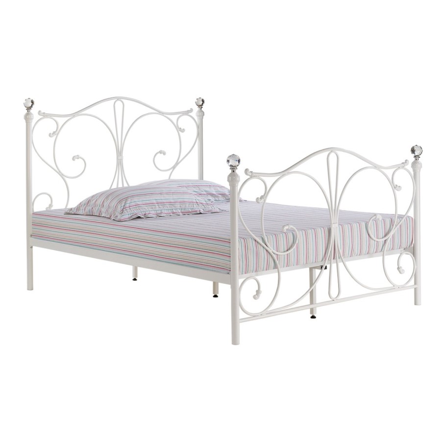 LPD Florence Kingsize Metal Bed Frame in White