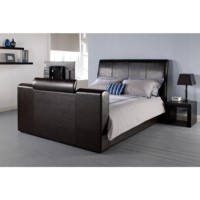 LPD Manhattan TV Bed Frame in Brown - Super Kingsize