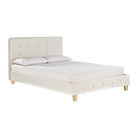 LPD Diamante Double Bed in White