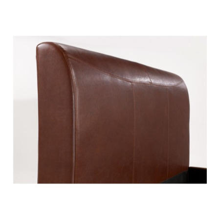 LPD Chester Bed Frame in Brown Faux Leather - double
