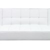 Sofa Bed in White Leather - LPD Vogue