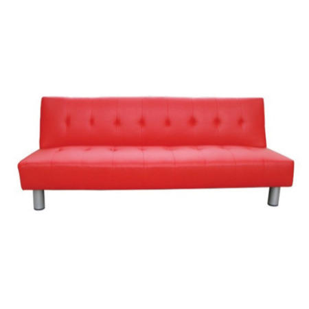 LPD Serena Leather Futon in Red