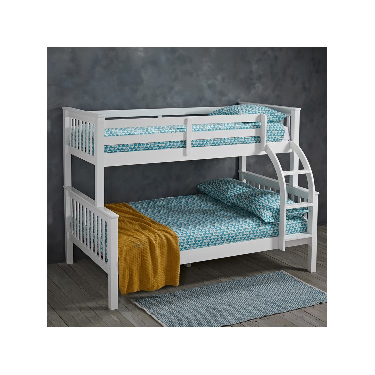 White Triple Sleeper Detachable Bunk Bed - Otto - LPD