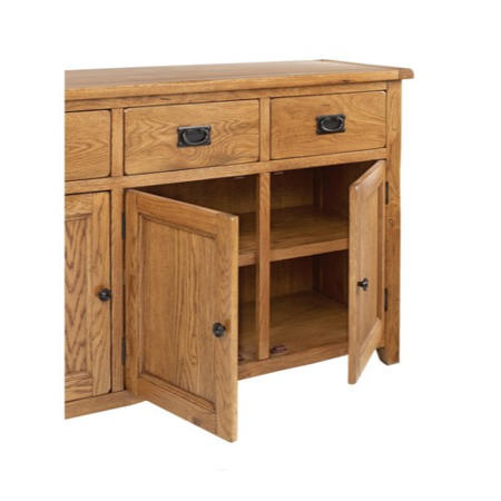 LPD Dorset Oak 3 Door Large Sideboard