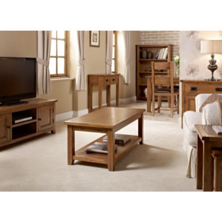LPD Dorset Solid Oak 2 Drawer Console Table