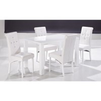 LPD Monroe Medium Dining Table in White