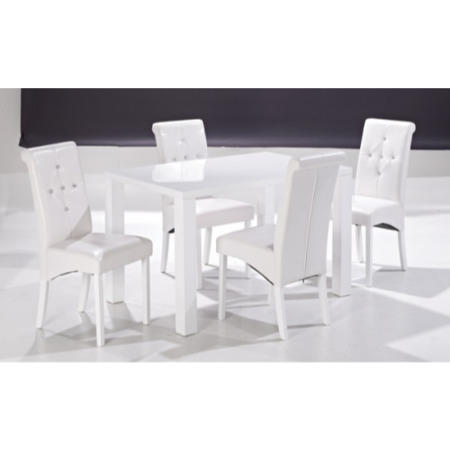 LPD Monroe Medium Dining Table in White