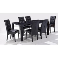 LPD Monroe Large Dining Table in Black High Gloss