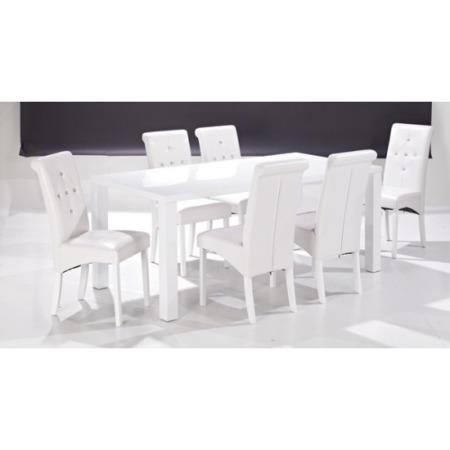 LPD Monroe Large Dining Table in White