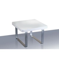 LPD Accent White High Gloss End Table