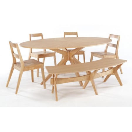 LPD Malmo White Oak Dining Table