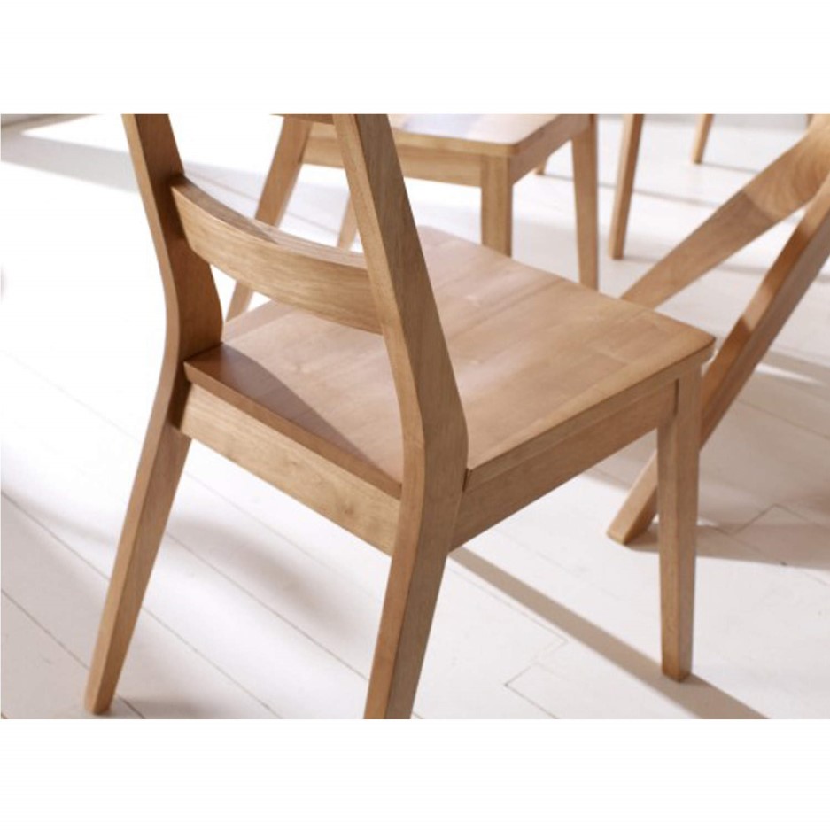 LPD Malmo Pair of White Oak Dining Chairs | Furniture123
