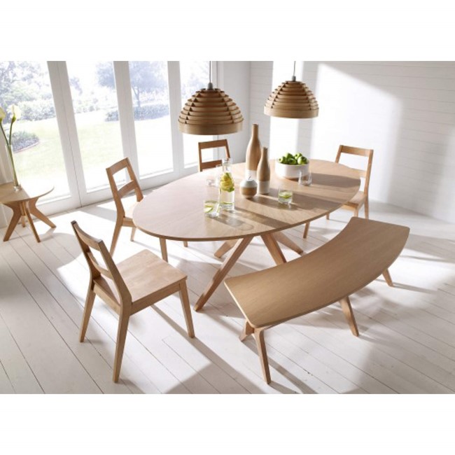 GRADE A2 - LPD Malmo White Oak Dining Table