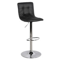 LPD Vigo Leather Black Bar Stool