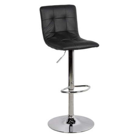 LPD Vigo Leather Black Bar Stool