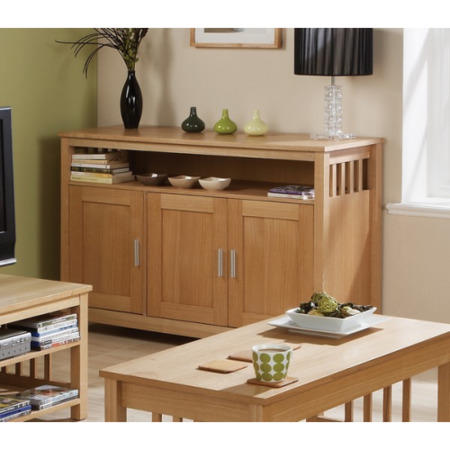 Mountrose Ashford Solid Wood 3 Door Sideboard with Ash Veneer