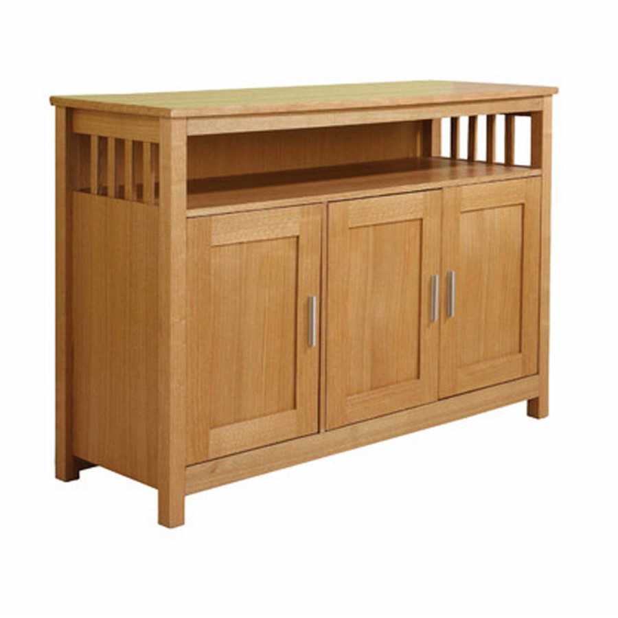 Mountrose Ashford Solid Wood 3 Door Sideboard with Ash Veneer