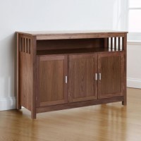 Mountrose Ashford Solid Wood 3 Door Sideboard with Walnut Veneer