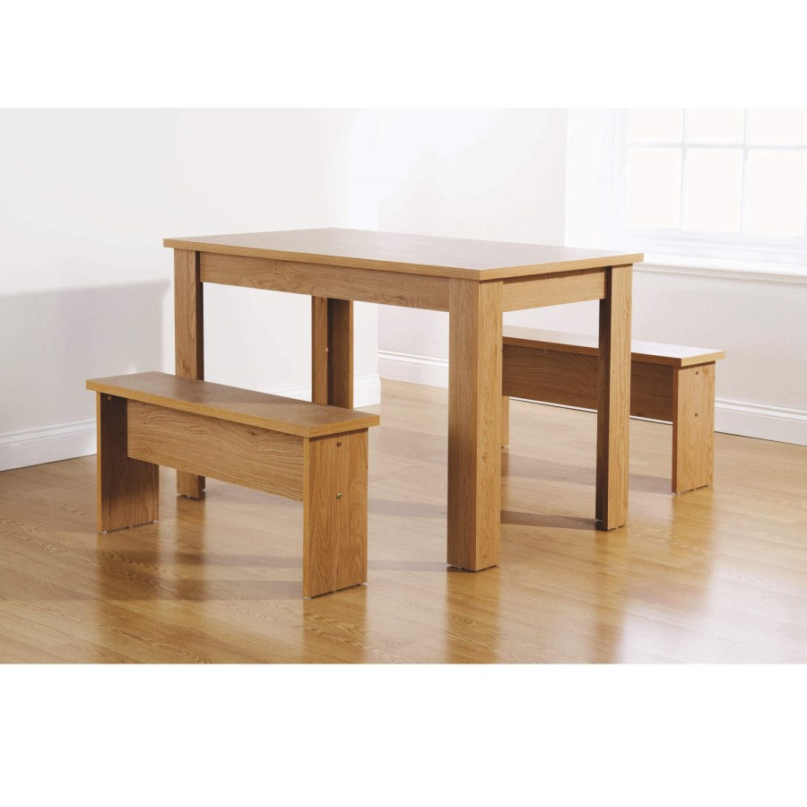 Mountrose Chicago Bench Dining Set in Oak
