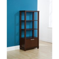 Mountrose Chicago 1 Door Display Cabinet in Walnut