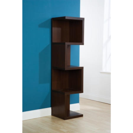 Mountrose Chicago S Shaped Shelf Unit in Walnut