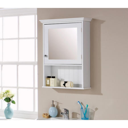 Mountrose Colonial Mirrored Wall Cabinet in White