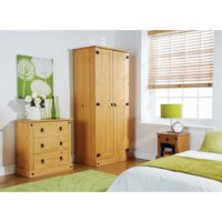 Mountrose Maya Solid Pine Mexican 3 Piece Bedroom Set 