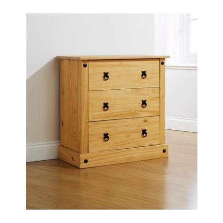 Mountrose Maya Solid Pine Mexican 3 Piece Bedroom Set 