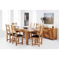 Mountrose Java Solid Oak Extending Dining Table