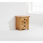 Mountrose Java Solid Oak 3 Drawer Bedside Cabinet