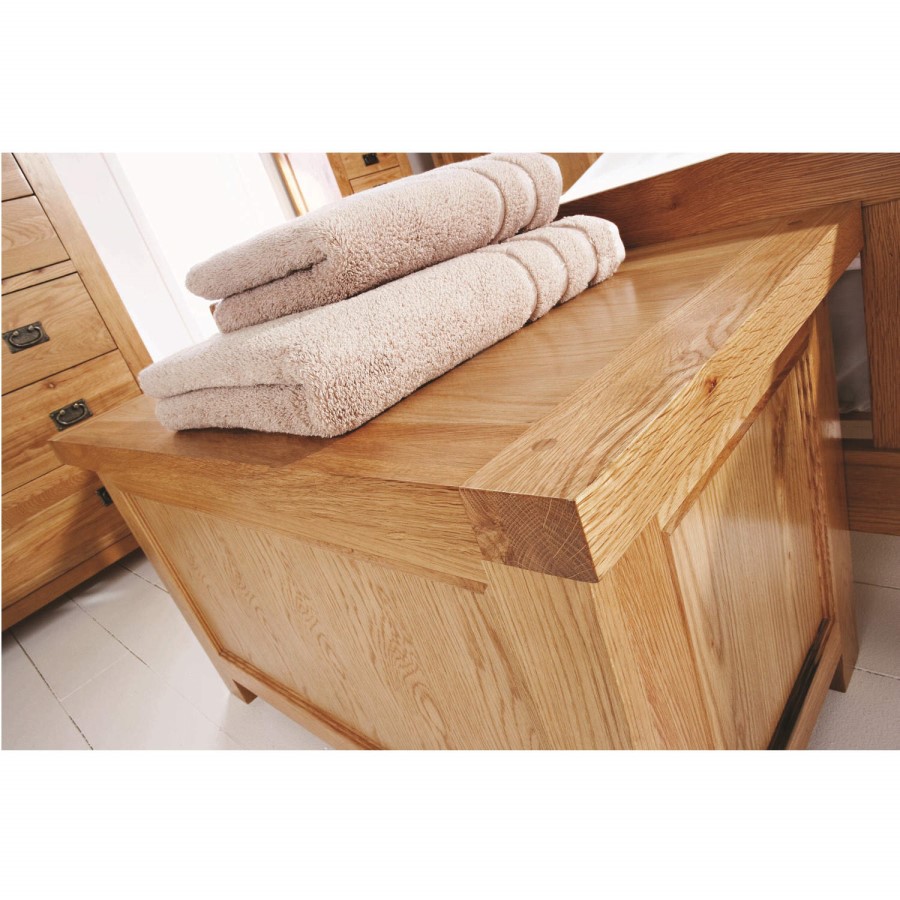 Mountrose Java Solid Oak 3 Drawer Bedside Cabinet