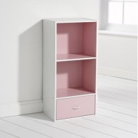Mountrose Neptune Pink Narrow 2 Shelf 1 Drawer Unit