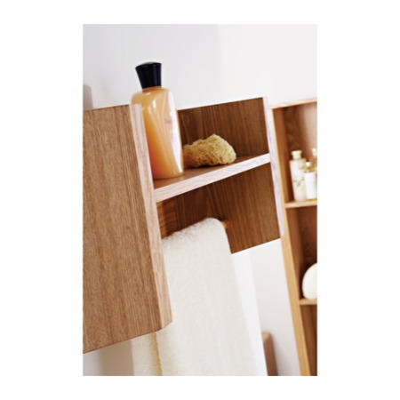 Mountrose Oakley Towel Rail with Shelf in Ash