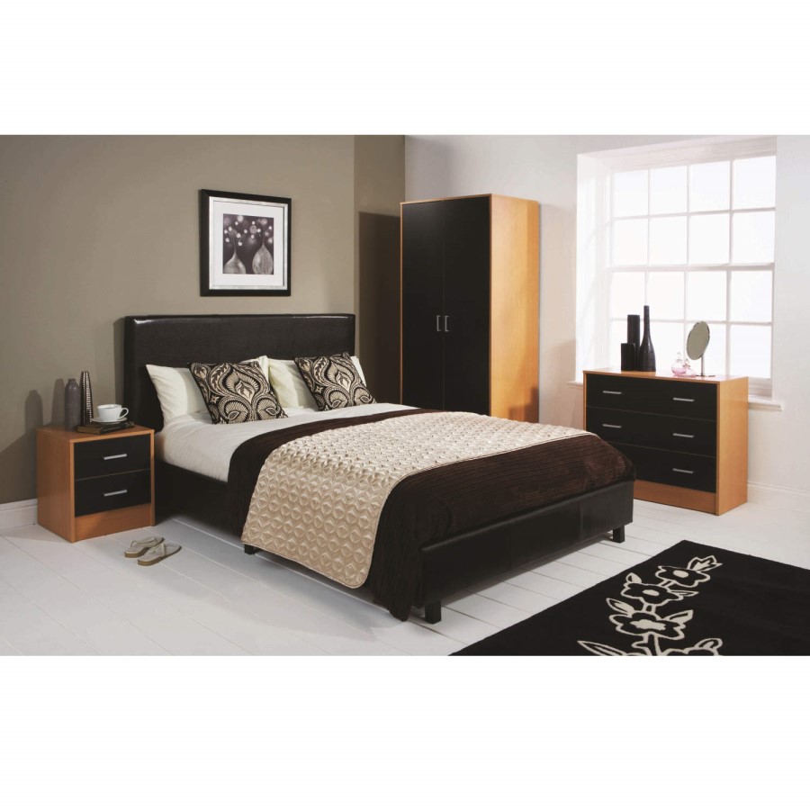 Mountrose Oslo 3 Drawer Chest in Beech and Black